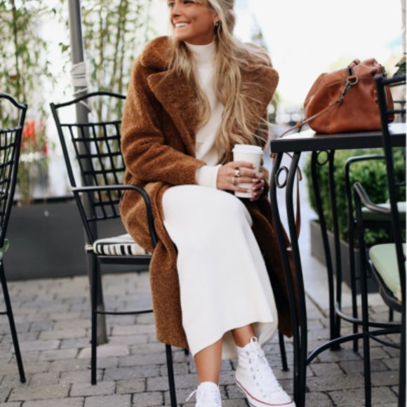 ❤️NWT ZARA CARAMEL TEXTURED COAT